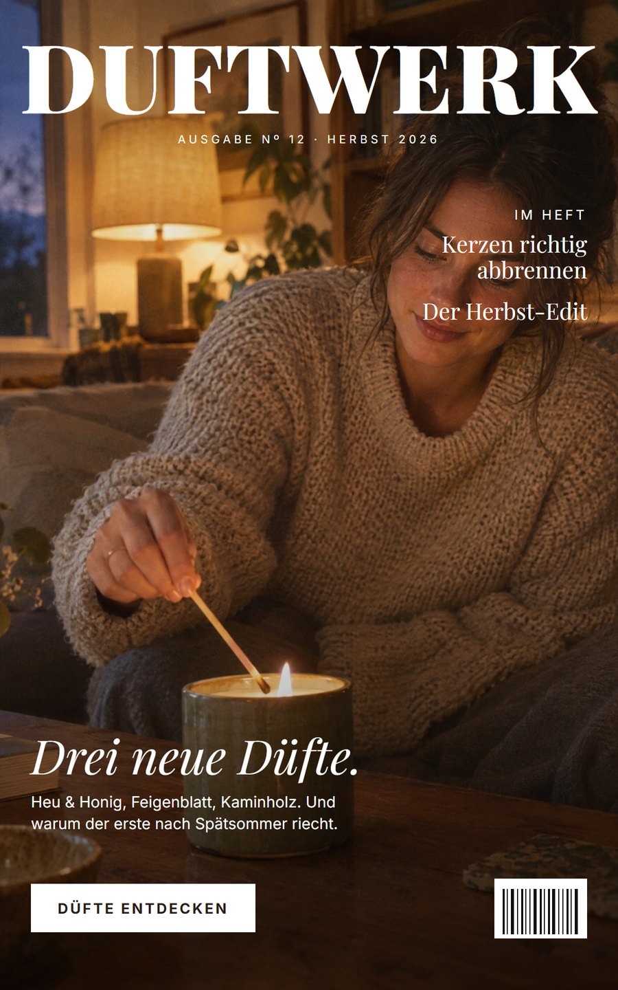 Mail von Duftwerk im Stil eines Magazintitels: Drei neue Düfte