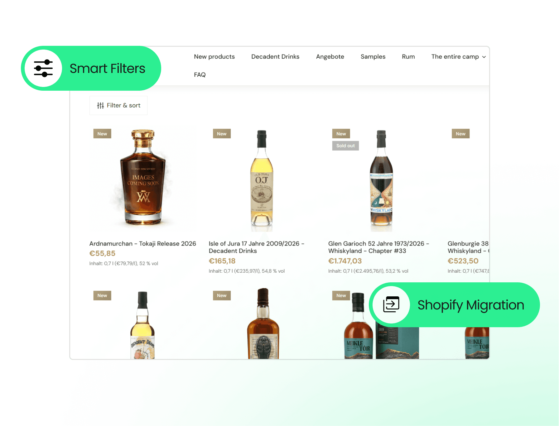 Whisky Agents: Einblick in die Shopify-Umsetzung