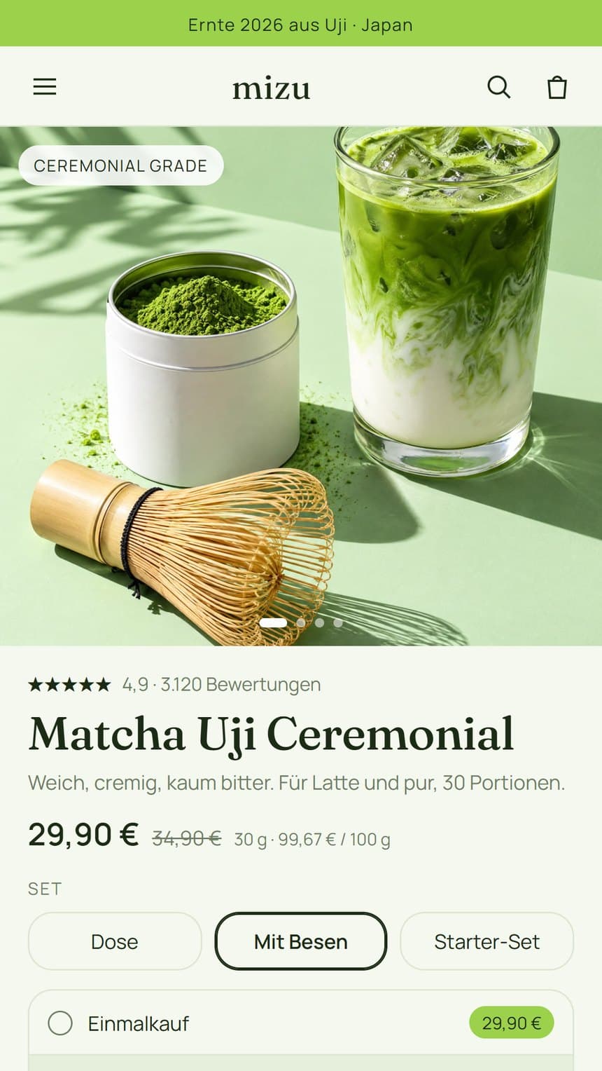 Mizu — Arbeit von NextPercent