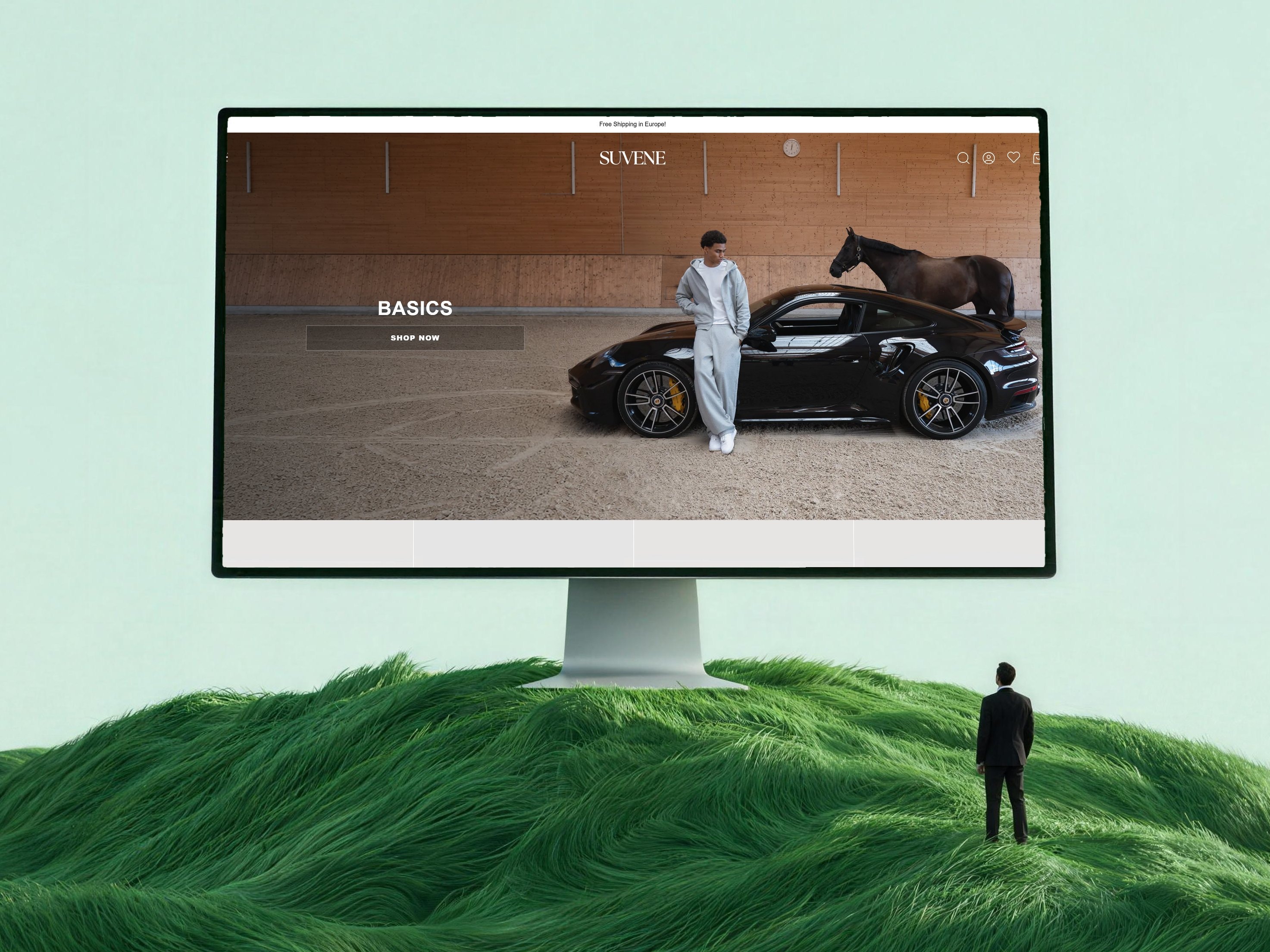 Suvene: der echte Shop auf Bildschirm und Handy, in unserer Hügelwelt