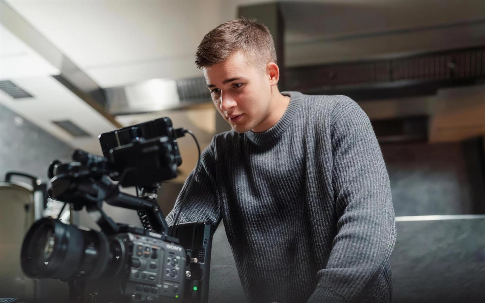 Dreh für einen Markenfilm im Studio
